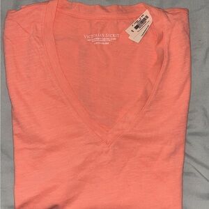 Victoria's Secret Peach V-Neck Tee